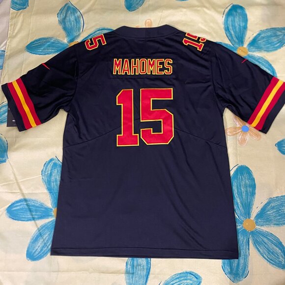 Nike Kansas City Chiefs Mahomes #15 Black NFL Jersey - Picture 6 of 7